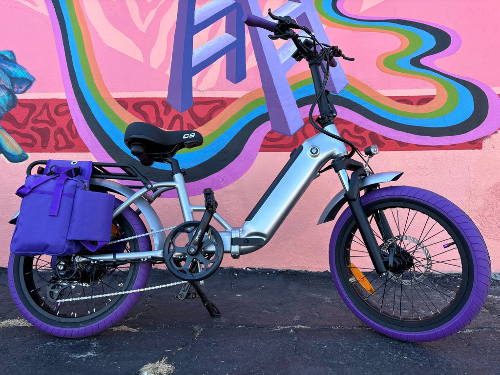 Custom Purple Rain 750 w Electric Folding eBike 20x3 Fat tire electric bike by eBike Super Shop - Electric Bike Super Shop