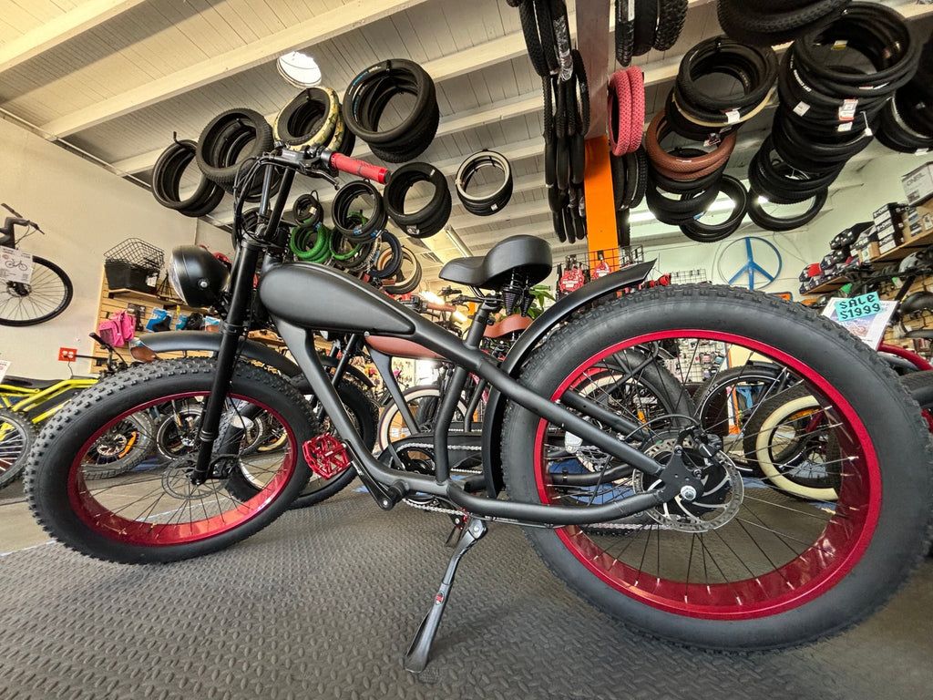 Custom Venom Red 750 w Electric Vintage eBike 26x4 Fat tire electric bike by eBike Super Shop - Electric Bike Super Shop