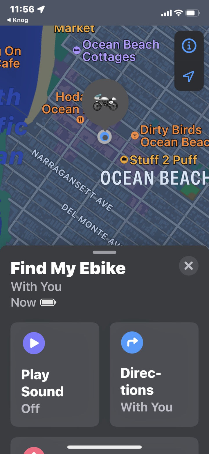 eBike Find My eBike Motion Alarm and Tracker by knog - Electric Bike Super Shop