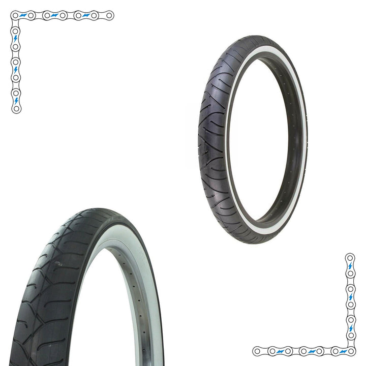 eBike Tires 24" x 3" White Wall Street for Fat Tire Electric Bike by Electric Bike Super Shop - Electric Bike Super Shop