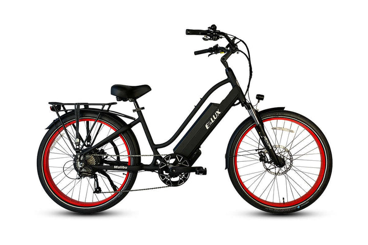 ELUX Malibu 500 w Step Thru eBike 26x2.1 Street Electric Beach Cruiser eBike - Beach Cruiser eBike - eBike Super Shop