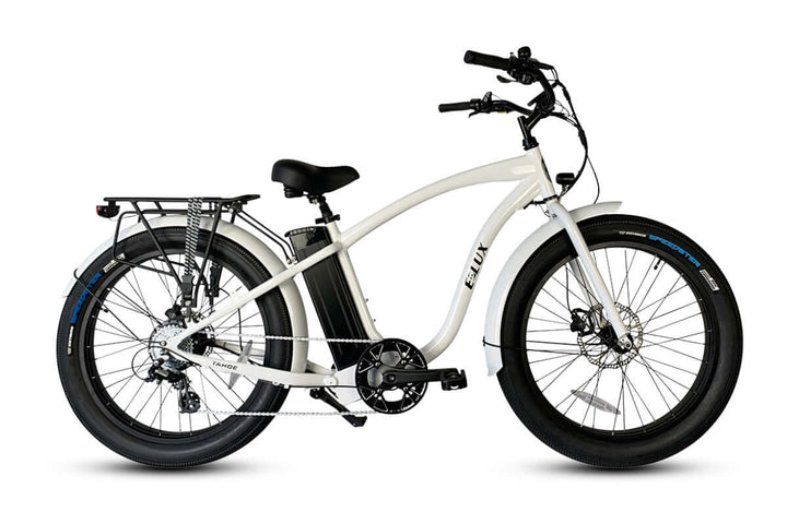 ELUX Tahoe 500 w Step Over eBike 26x3.5 Fat Fat Tire Electric Beach Cruiser eBike - Fat Tire Cruiser eBike - eBike Super Shop