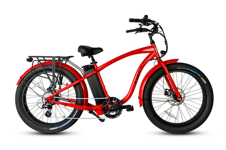 ELUX Tahoe 500 w Step Over eBike 26x3.5 Fat Fat Tire Electric Beach Cruiser eBike - Fat Tire Cruiser eBike - eBike Super Shop