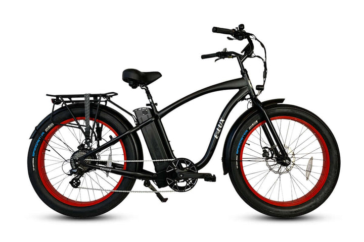 ELUX Tahoe 500 w Step Over eBike 26x3.5 Fat Fat Tire Electric Beach Cruiser eBike - Fat Tire Cruiser eBike - eBike Super Shop