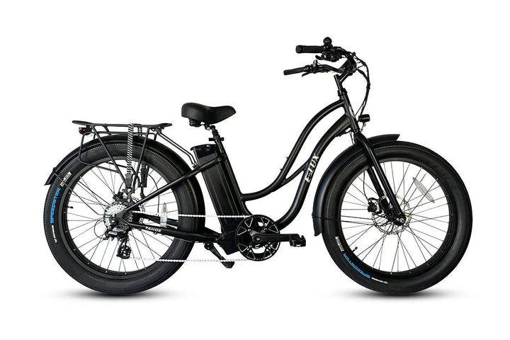 ELUX Tahoe 500 w Step Thru eBike 26x3.5 Fat Fat Tire Electric Beach Cruiser eBike - Fat Tire Cruiser eBike - eBike Super Shop