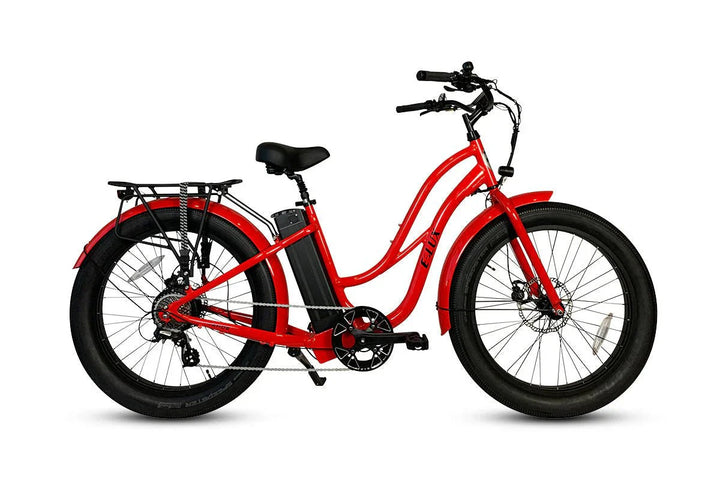 ELUX Tahoe 500 w Step Thru eBike 26x3.5 Fat Fat Tire Electric Beach Cruiser eBike - Fat Tire Cruiser eBike - eBike Super Shop