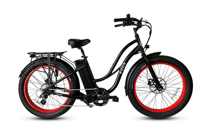 ELUX Tahoe 500 w Step Thru eBike 26x3.5 Fat Fat Tire Electric Beach Cruiser eBike - Fat Tire Cruiser eBike - eBike Super Shop