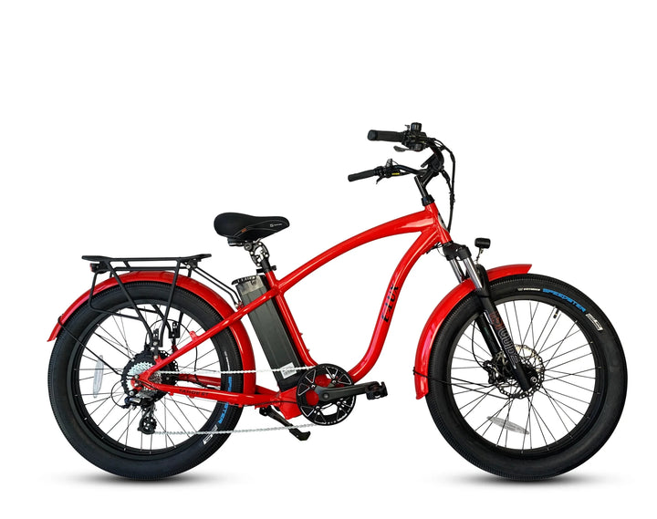 ELUX Tahoe GT 750 w Step Over eBike 26x3.5 Fat Fat Tire Electric Beach Cruiser eBike - Fat Tire Cruiser eBike - eBike Super Shop