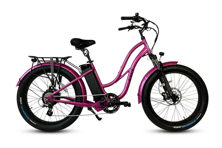 ELUX Tahoe GT 750 w Step Thru eBike 26x3.5 Fat Fat Tire Electric Beach Cruiser eBike - Fat Tire Cruiser eBike - eBike Super Shop