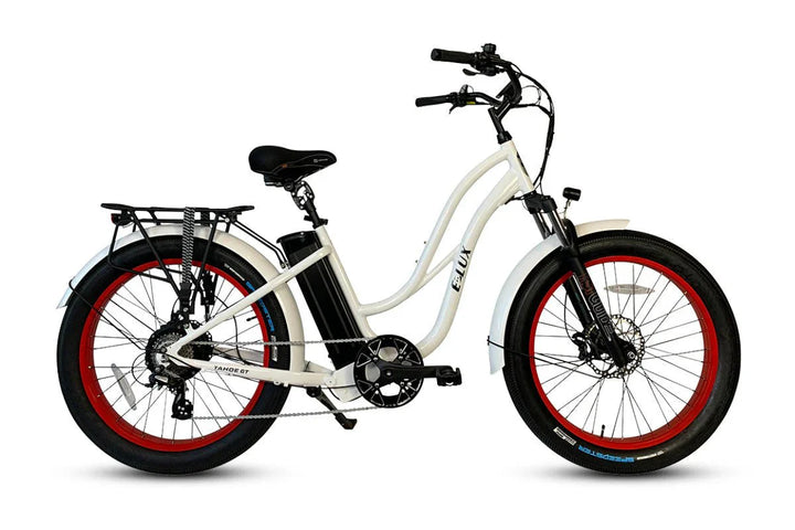 ELUX Tahoe GT 750 w Step Thru eBike 26x3.5 Fat Fat Tire Electric Beach Cruiser eBike - Fat Tire Cruiser eBike - eBike Super Shop