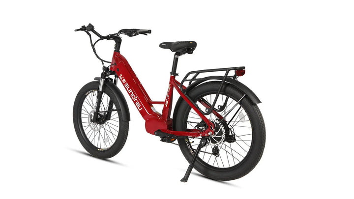 EUNORAU Meta 2024 500w Step Thru eBike 24x3 Fat Fat Tire Electric Beach Cruiser eBike - Fat Tire Cruiser eBike - eBike Super Shop