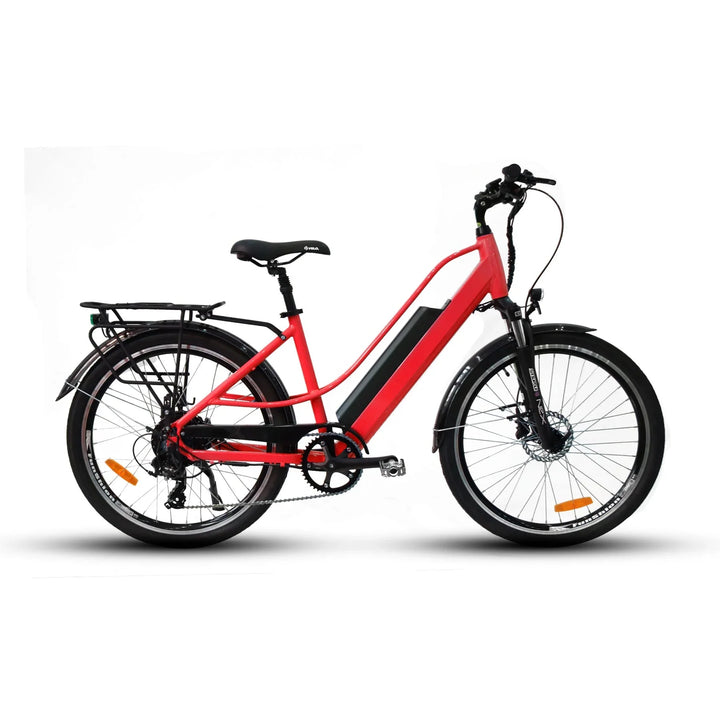 EUNORAU Torque 500w Step Thru eBike 26x2 Road Electric Beach Cruiser eBike - Beach Cruiser eBike - eBike Super Shop