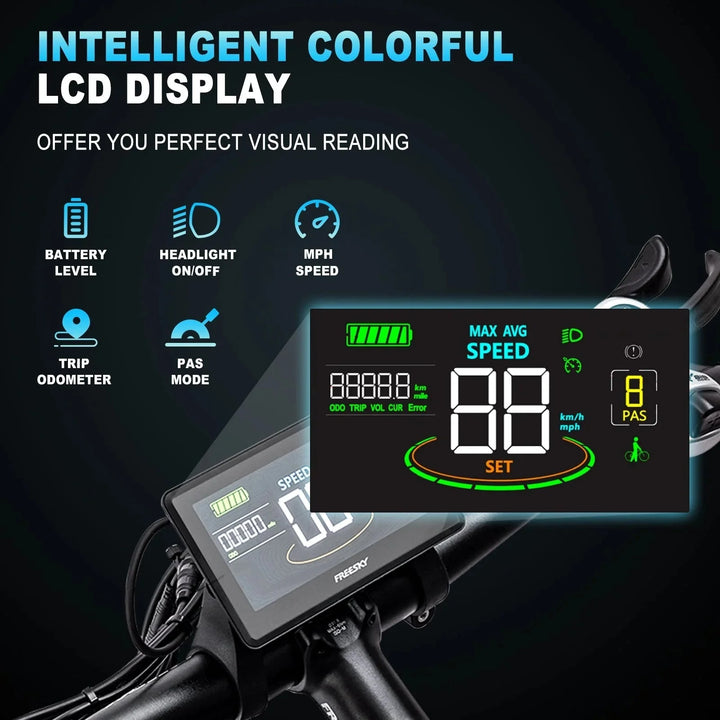 FREESKY Eurostar M - 410 1000 w Mountain Ebike 4 Fat Tire Electric Fat Tire Mountain eBike - Mountain eBike - FREES|MOUNT|RED|0101 eBike Super Shop