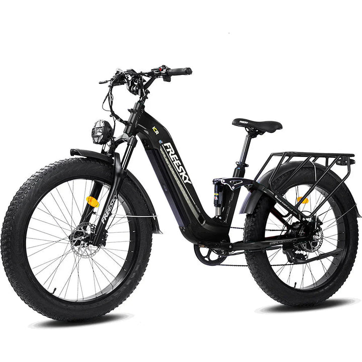 FREESKY Wildcat Pro A - 340 1000 w Step Thru Ebike 4 Fat Tire Electric Fat Tire Mountain eBike - Mountain eBike - FREES|MOUNT|BLACK|0110 eBike Super Shop