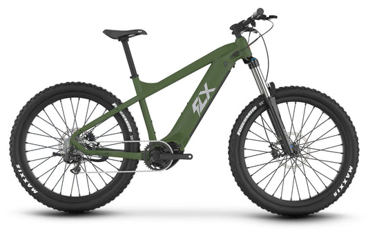 Green OB eBikes SUPERHUMAN F5 500 w Ready to Ride Step Over Ebike 27.5 Electric Mountain eBike