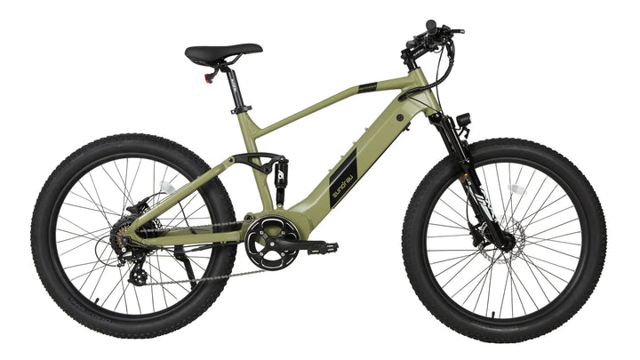 Green EUNORAU Defender 500w Step Over eBike 27.5x3 Mountain Electric Mountain eBike