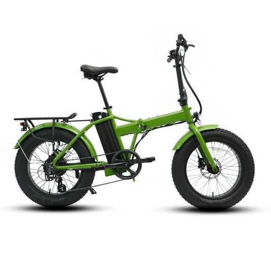 Green EUNORAU E-FAT-MN 500w Folding eBike 20x4 Fat Electric Folding eBike