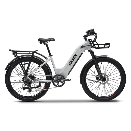 Grey KASEN City 2.0 500 w Step Thru Ebike 27.5X2.4 Urban Electric Urban eBike