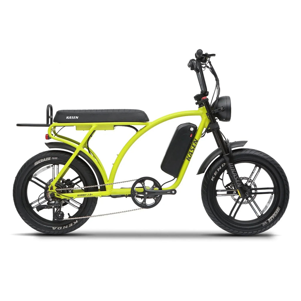 Black KASEN Kabbit Plus 2.0 1000 w Moto Ebike 20x4 Fat Electric e-Moto Style eBike