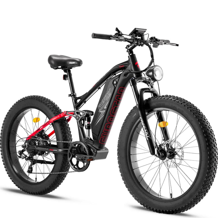 Blue FREESKY Eurostar M-410 1000 w Mountain Ebike 4 Fat Tire Electric Fat Tire Mountain eBike