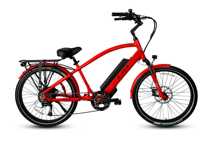 Blue ELUX Malibu 500 w Step Over eBike 26x2.1 Street Electric Beach Cruiser eBike