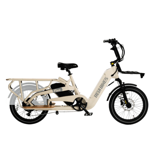 REVI Flux 750w Step Thru Ebike 20x2.4 Fat Tire Mini Fat Tire Electric Cargo eBike - Cargo eBike - eBike Super Shop