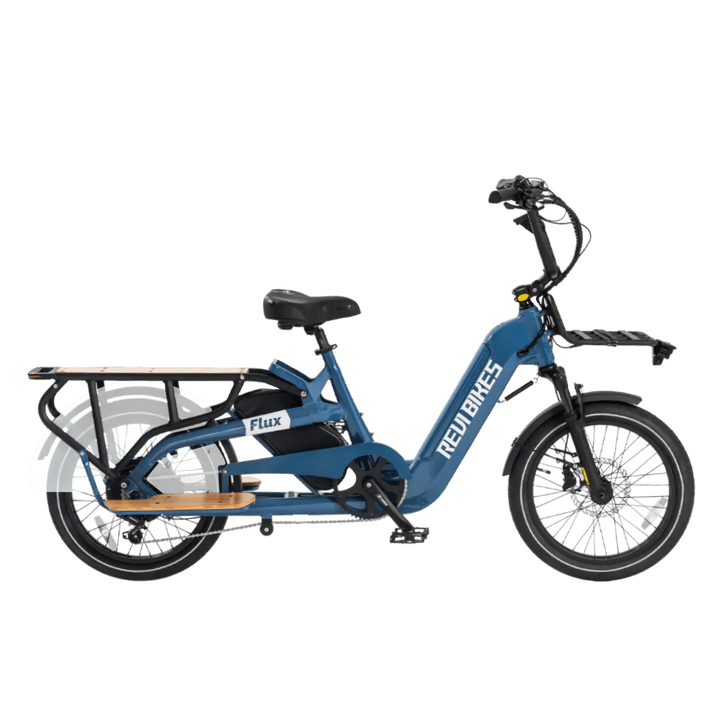 REVI Flux 750w Step Thru Ebike 20x2.4 Fat Tire Mini Fat Tire Electric Cargo eBike - Cargo eBike - eBike Super Shop