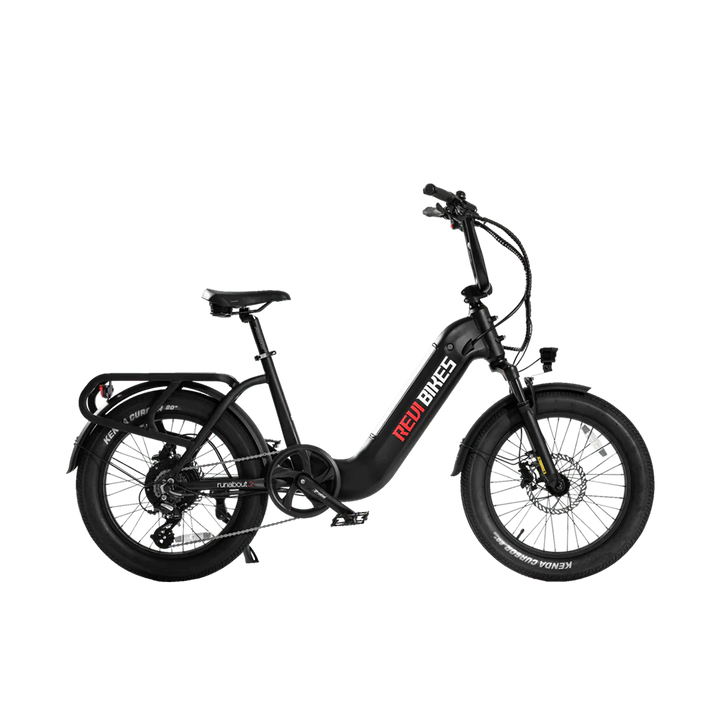 REVI Runabout 2 750w Step Thru Ebike 20x3 Fat Tire Mini Electric Cargo eBike - Cargo eBike - REVI|CARGO|BLACK|0044 eBike Super Shop
