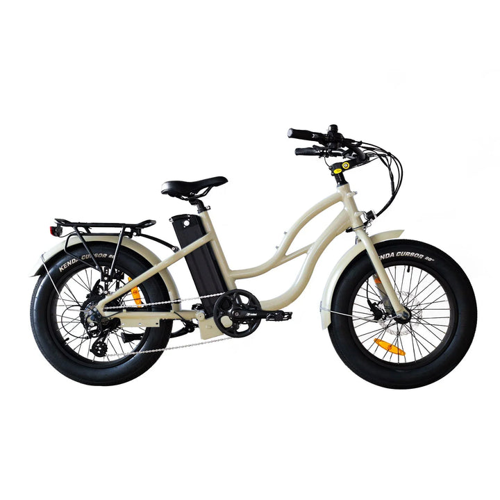  OB eBikes COASTAL CRUISER 52V 20 Thru 750 w Ready to Ride Step Thru Ebike 20x4 Mini Fat Tire Electric Beach Cruiser eBike