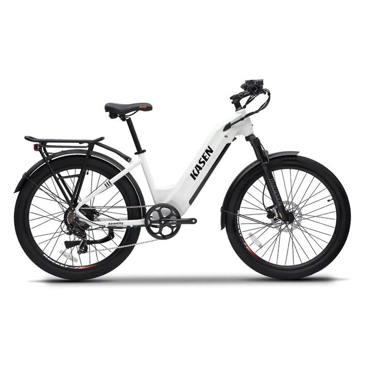 Red KASEN City 2.0 500 w Step Thru Ebike 27.5X2.4 Urban Electric Urban eBike