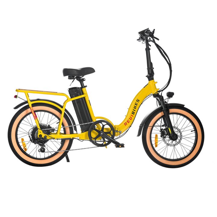 Red REVI Rebel 2 750w Step Thru Ebike 20x3 Fat Tire Electric Folding eBike