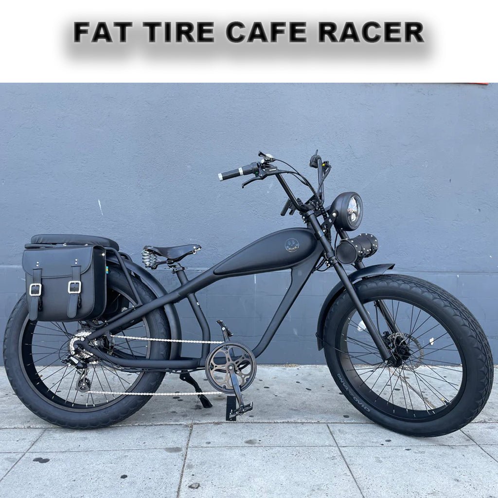 eBike Cheetah Cafe Racer eBike - Custom Electric Fat Tire e-bike Black Out Edition by Revi - Electric Bike Super Shop