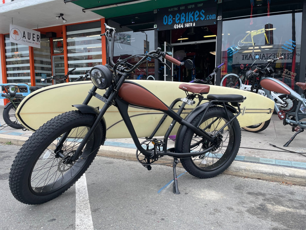 eBike Cheetah Cafe Racer eBike - Custom Electric Fat Tire e-bike Black/Brown by Revi - Electric Bike Super Shop