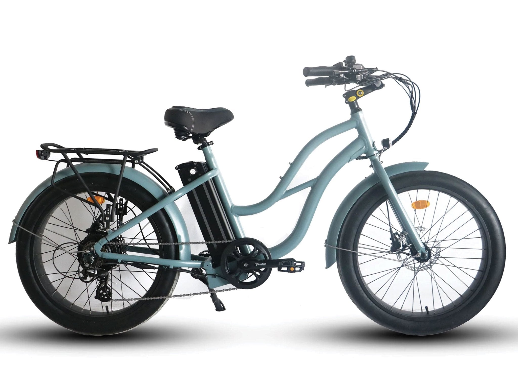 eBike Electric FatTire Beach Cruiser eBike 24" (StepThru) Light Blue