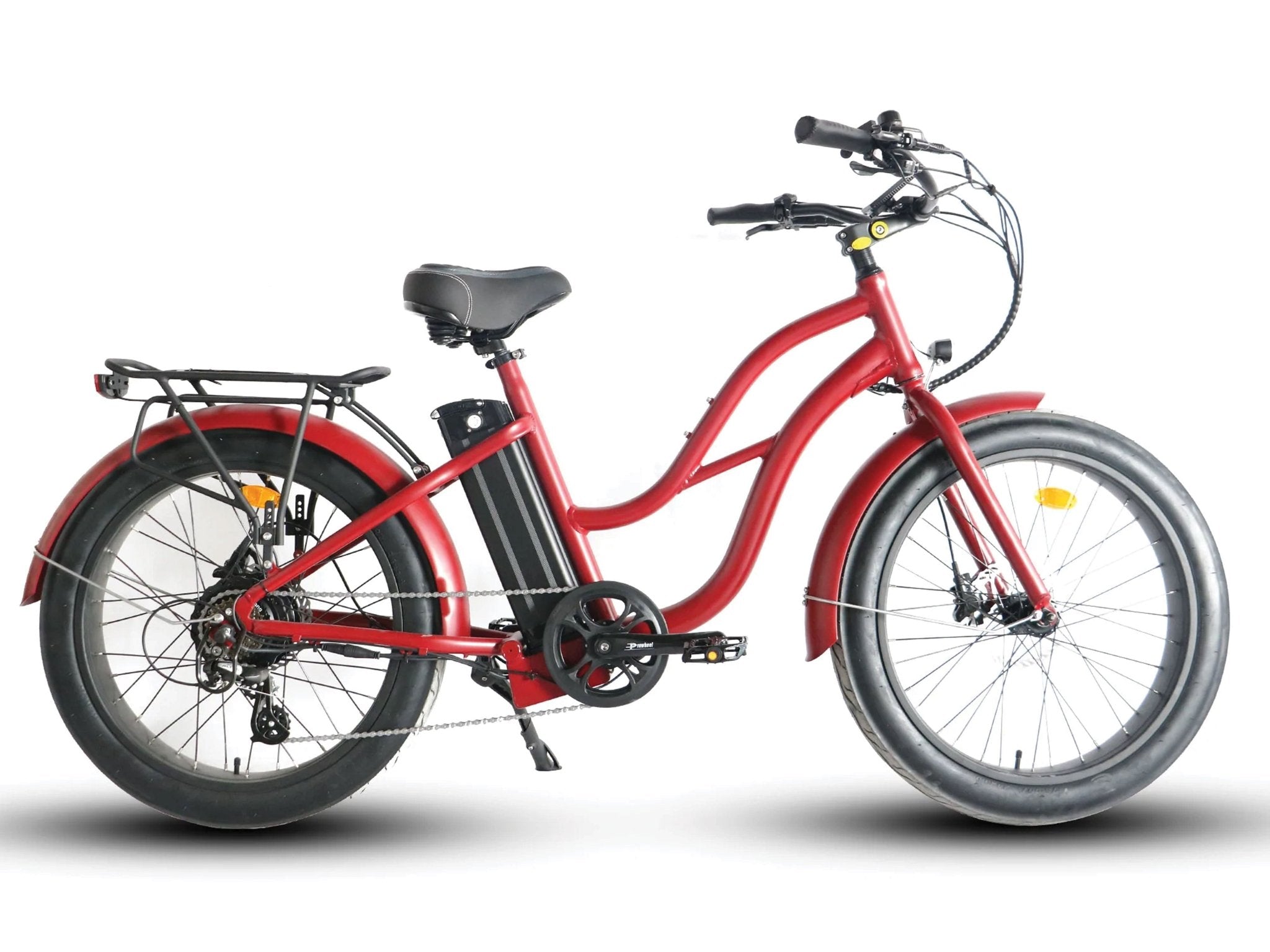 eBike Electric FatTire Beach Cruiser eBike 24" (StepThru) Red by