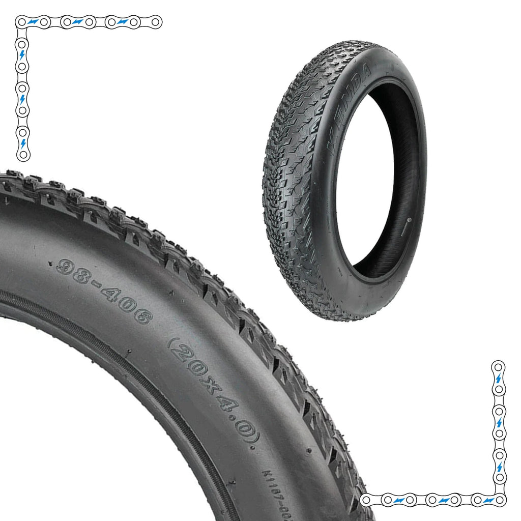 eBike Tires 20" x 4" Kenda Knobby for Fat Tire Electric Bike by Electric Bike Super Shop - Electric Bike Super Shop