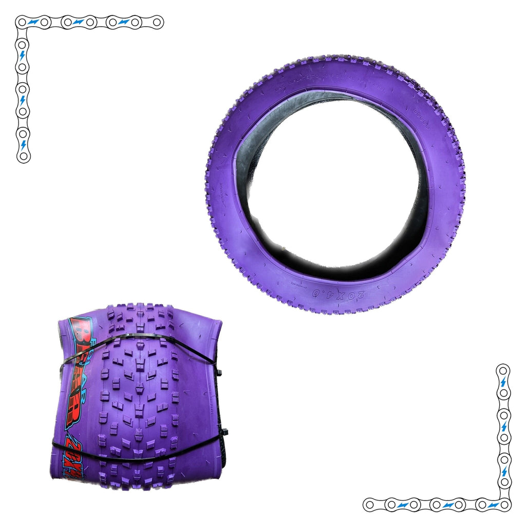 eBike Tires 20" x 4" Purple Knobby for Fat Tire Electric Bike by Electric Bike Super Shop - Electric Bike Super Shop