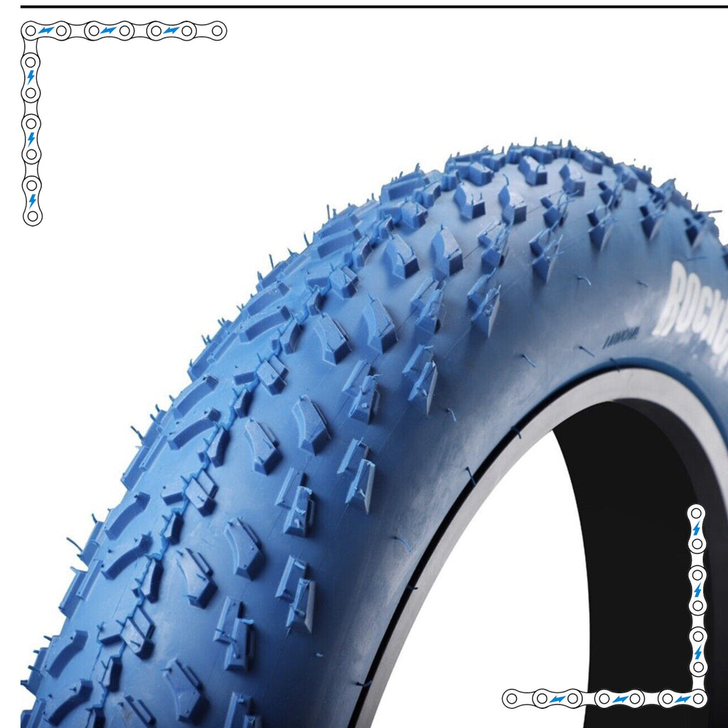 eBike Tires 24" x 4" Blue Knobby for Fat Tire Electric Bike by Electric Bike Super Shop - Electric Bike Super Shop