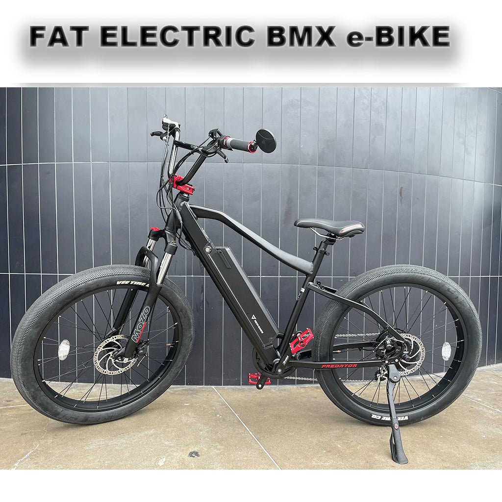 Fat Electric BMX ebike 26" in Black by Revi - Electric Bike Super Shop
