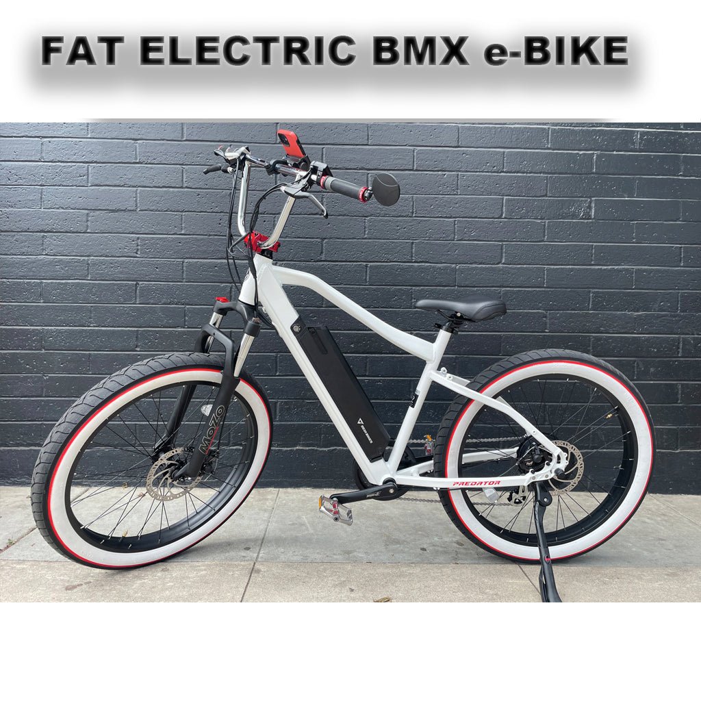 Fat Electric BMX ebike 26" - in White "Chuck" by Revi - Electric Bike Super Shop