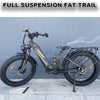 Fat Tire Full Suspension Trail 750w eBike (Step-Thru) by Freesky - Electric Bike Super Shop