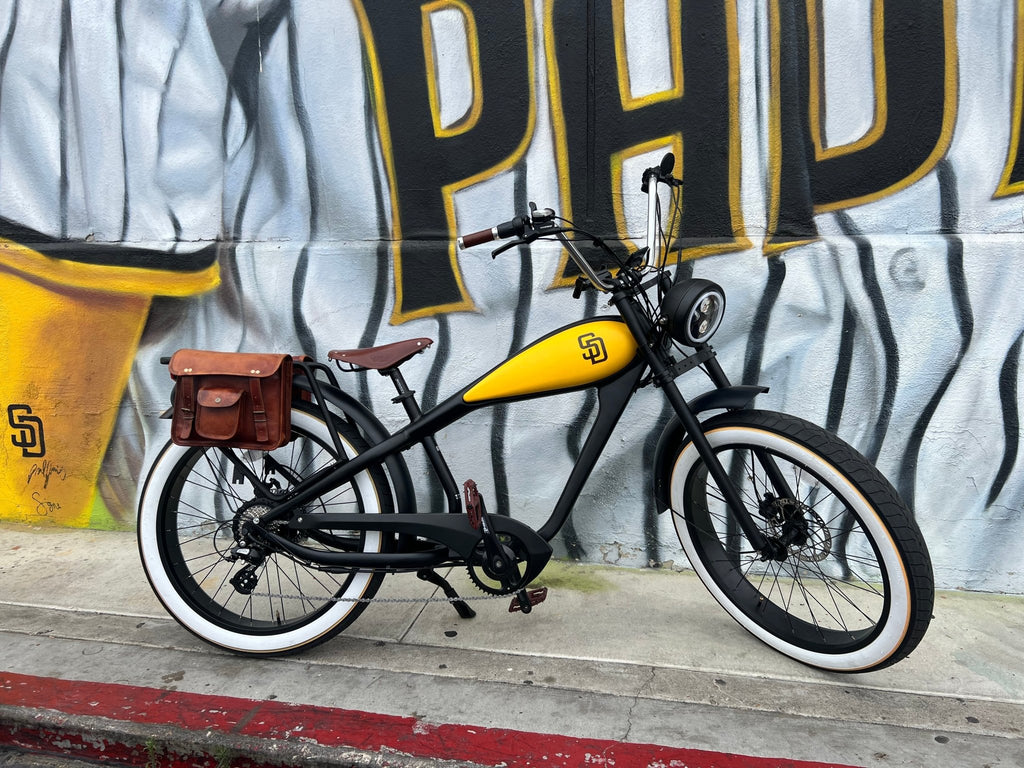 San Diego Cheetah Cafe Racer eBike - Custom Electric Fat Tire e-bike by Revi - Electric Bike Super Shop